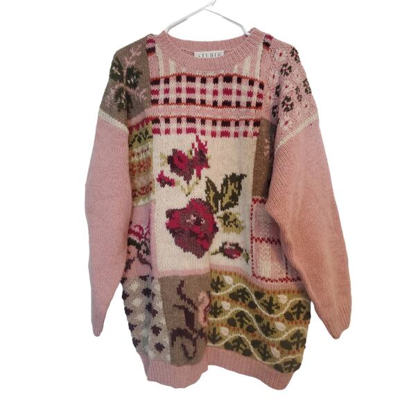 Studio Michelle‎ Stuart Vintage Shetland Wool Sweater Women Size Large - Picture 1 of 3